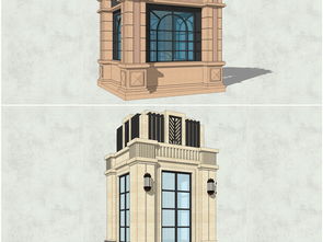 精品欧式古典风格岗亭保安室入口门房SU模型设计素材 其他模型大全 18490486